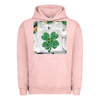 Pigment Salmon shamrock patterned clothing Urban Hoodie - MaliasSmallBusiness