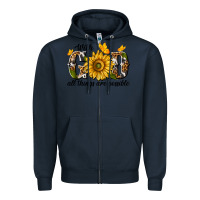Navy with god all things are possible Zipper Hoodie - texasbilliewilder