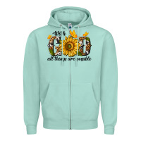 Seafoam with god all things are possible Zipper Hoodie - texasbilliewilder