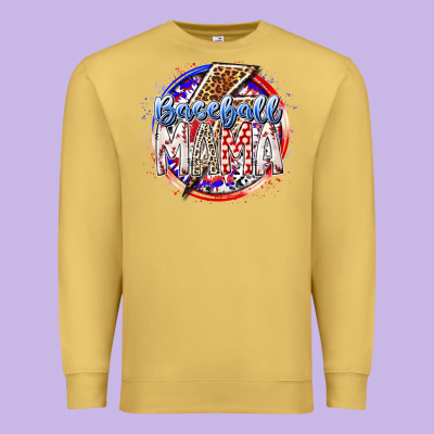 Baseball Mama Premium Sweatshirt Designed By Racoondesign