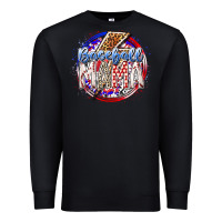 Black baseball mama Premium Sweatshirt - RacoonDesign