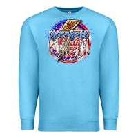 Ocean Blue baseball mama Premium Sweatshirt - RacoonDesign