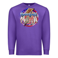 Purple baseball mama Premium Sweatshirt - RacoonDesign
