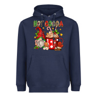 Navy hot cocoa gnome Heavyweight Hoodie - texasbilliewilder