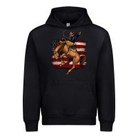 Black Bucking Bronco Urban Hoodie - Jasminsmagicworld