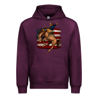 Mauve Wine Bucking Bronco Urban Hoodie - Jasminsmagicworld