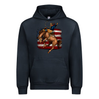 Navy Bucking Bronco Urban Hoodie - Jasminsmagicworld