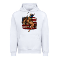 White Bucking Bronco Urban Hoodie - Jasminsmagicworld