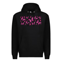 Black breast cancer butterflies Premium Hoodie - Jasminsmagicworld