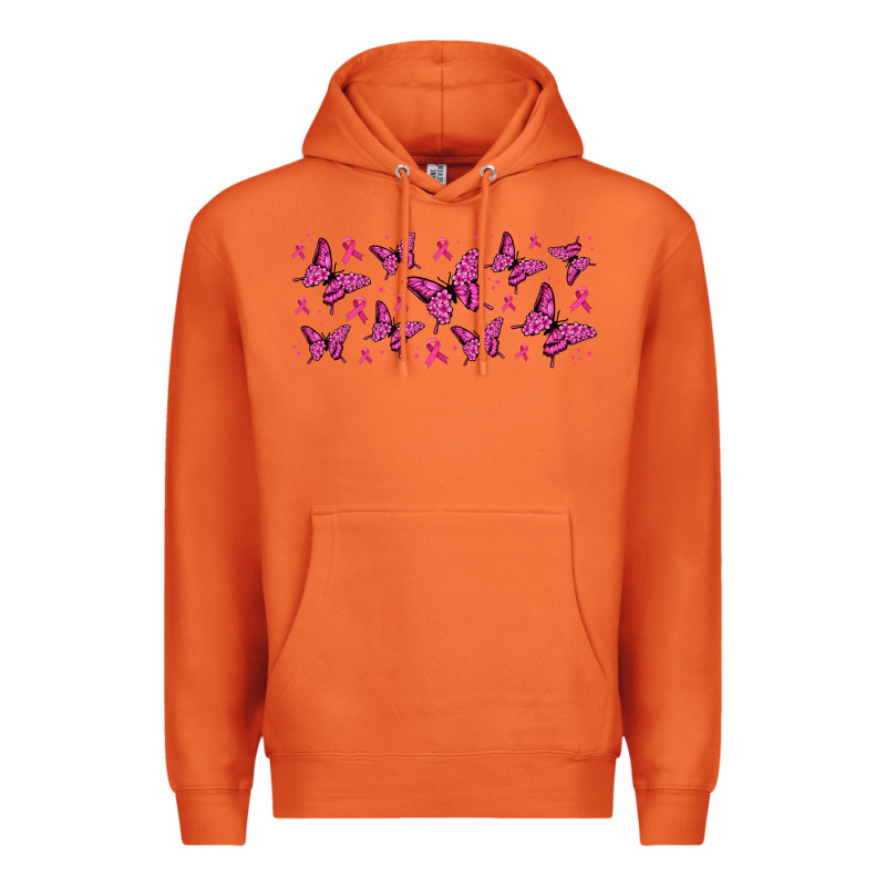 Breast Cancer Butterflies Premium Hoodie by Jasminsmagicworld | Teevron