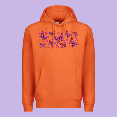 Breast Cancer Butterflies Premium Hoodie Designed By Jasminsmagicworld