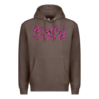 Coffee breast cancer butterflies Premium Hoodie - Jasminsmagicworld