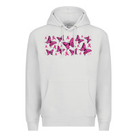 Dove Grey breast cancer butterflies Premium Hoodie - Jasminsmagicworld
