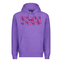 Purple breast cancer butterflies Premium Hoodie - Jasminsmagicworld