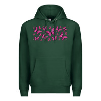 Sports Green breast cancer butterflies Premium Hoodie - Jasminsmagicworld
