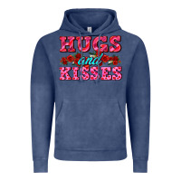 Vintage Denim hugs and kisses valentines Vintage Hoodie - AdoDesignShop