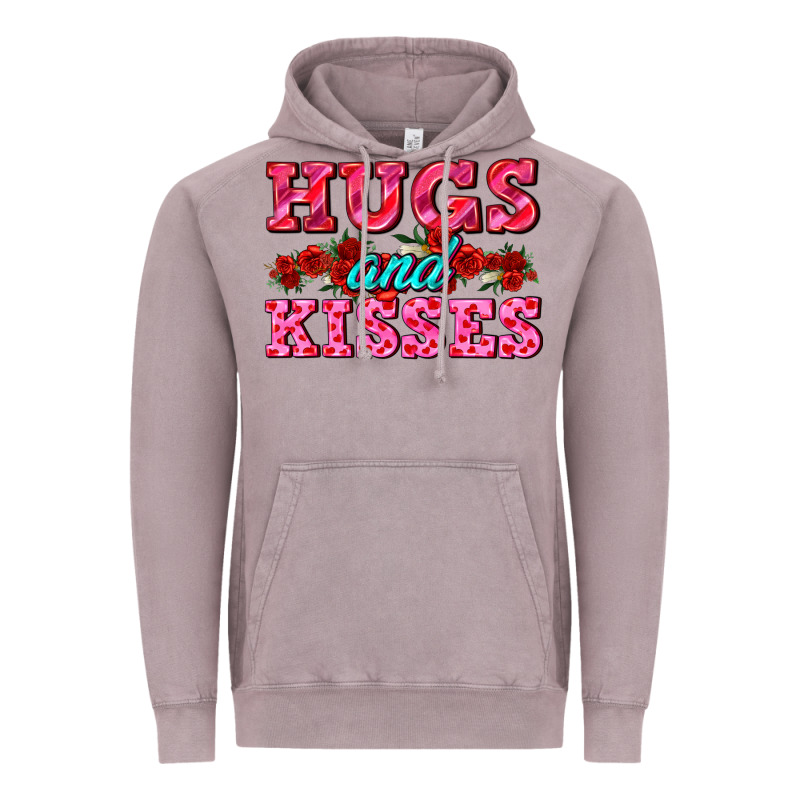 Hugs And Kisses Valentines Vintage Hoodie by AdoDesignShop | Teevron