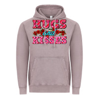 Vintage Zinc hugs and kisses valentines Vintage Hoodie - AdoDesignShop