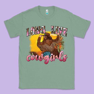 Classic Tee western long live cowgirls