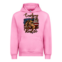 Fuchsia Pink Cowboy Up Rodeo Bucking Bronco Urban Hoodie - Jasminsmagicworld