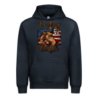 Navy Cowboy Up Rodeo Bucking Bronco Urban Hoodie - Jasminsmagicworld