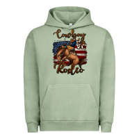 Pigment Oil Green Cowboy Up Rodeo Bucking Bronco Urban Hoodie - Jasminsmagicworld