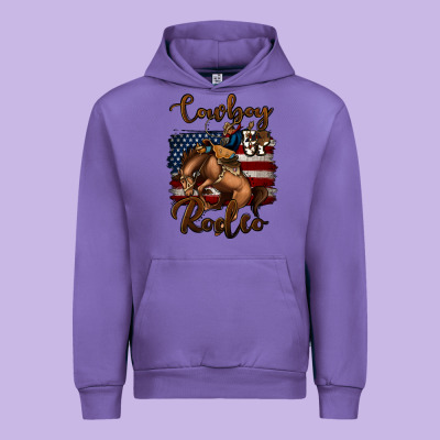 Cowboy Up Rodeo Bucking Bronco Urban Hoodie Designed By Jasminsmagicworld