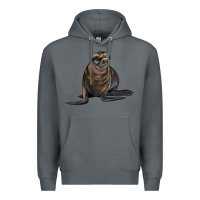 Rock Sea Lion Illustrations Premium Hoodie - LillyAllenDesigns