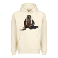 Sandshell Sea Lion Illustrations Premium Hoodie - LillyAllenDesigns