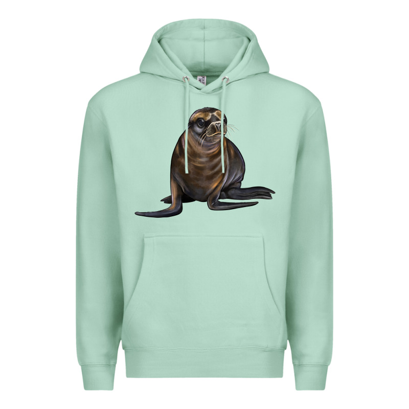 Sea Lion Illustrations Premium Hoodie by LillyAllenDesigns | Teevron
