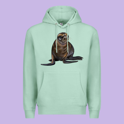 Sea Lion Illustrations Premium Hoodie Designed By Lillyallendesigns