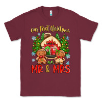 Burgundy our first christmas as mr and mrs Classic Tee - Zillion Design Studio