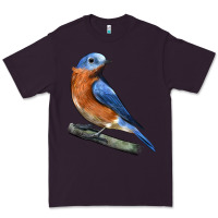 Plum Eastern Bluebird Premium Tee - LillyAllenDesigns