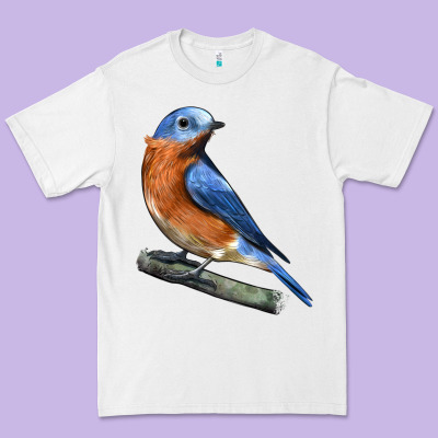 Eastern Bluebird Premium Tee Designed By Lillyallendesigns