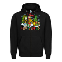 Black i dig christmas Zipper Hoodie - Zillion Design Studio