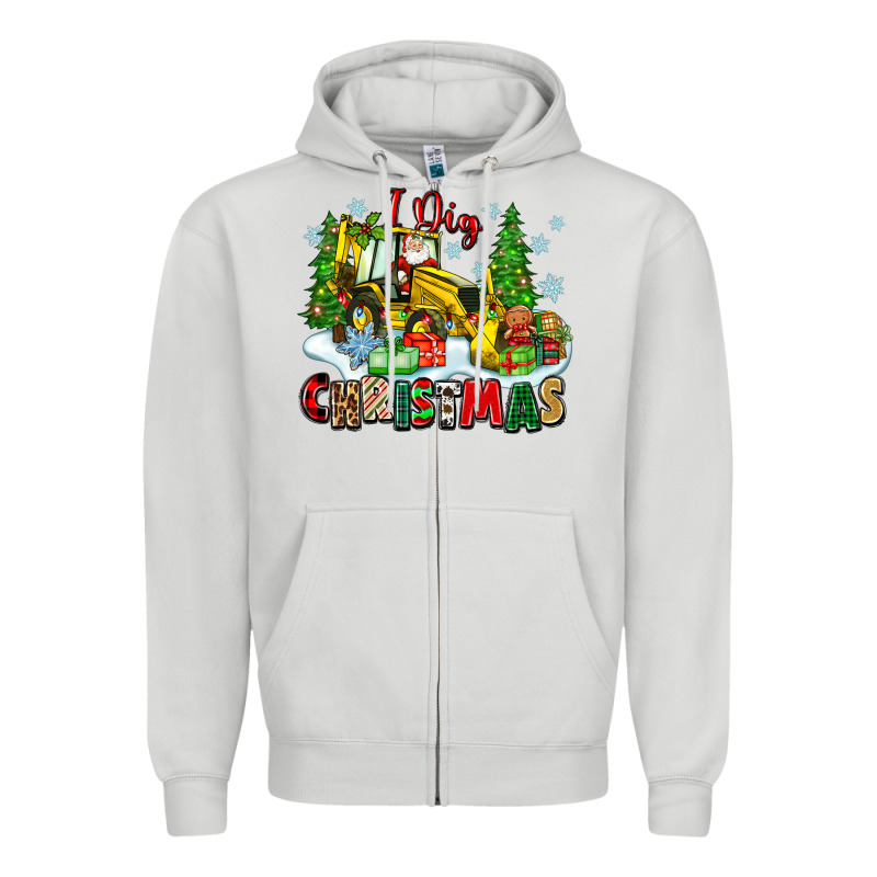 I Dig Christmas Zipper Hoodie by Zillion Design Studio | Teevron