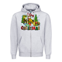 Heather Grey i dig christmas Zipper Hoodie - Zillion Design Studio
