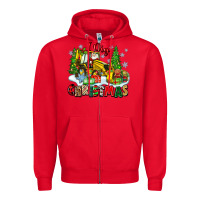 Red i dig christmas Zipper Hoodie - Zillion Design Studio