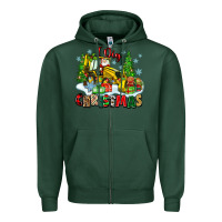 Sports Green i dig christmas Zipper Hoodie - Zillion Design Studio