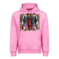 Fuchsia Pink Lady of Guadalupe 4th of july Urban Hoodie - Jasminsmagicworld