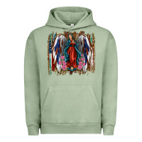 Pigment Oil Green Lady of Guadalupe 4th of july Urban Hoodie - Jasminsmagicworld