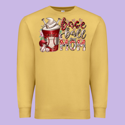 Baseball Mom Coffee Premium Sweatshirt Designed By Racoondesign