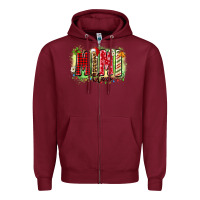 Burgundy mimi claus Zipper Hoodie - Zillion Design Studio