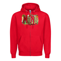 Red mimi claus Zipper Hoodie - Zillion Design Studio