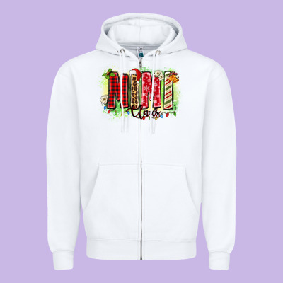 Mimi Claus Zipper Hoodie Designed By Zillion Design Studio