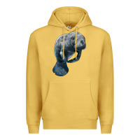 Antique Gold Manatee Illustrations Premium Hoodie - LillyAllenDesigns