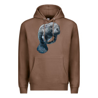 Chestnut Manatee Illustrations Premium Hoodie - LillyAllenDesigns