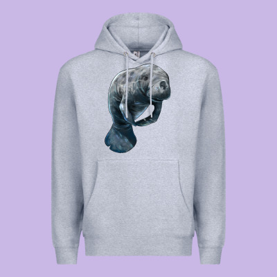Manatee Illustrations Premium Hoodie Designed By Lillyallendesigns
