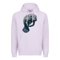 Lilac Manatee Illustrations Premium Hoodie - LillyAllenDesigns