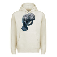 Oatmeal Heather Manatee Illustrations Premium Hoodie - LillyAllenDesigns
